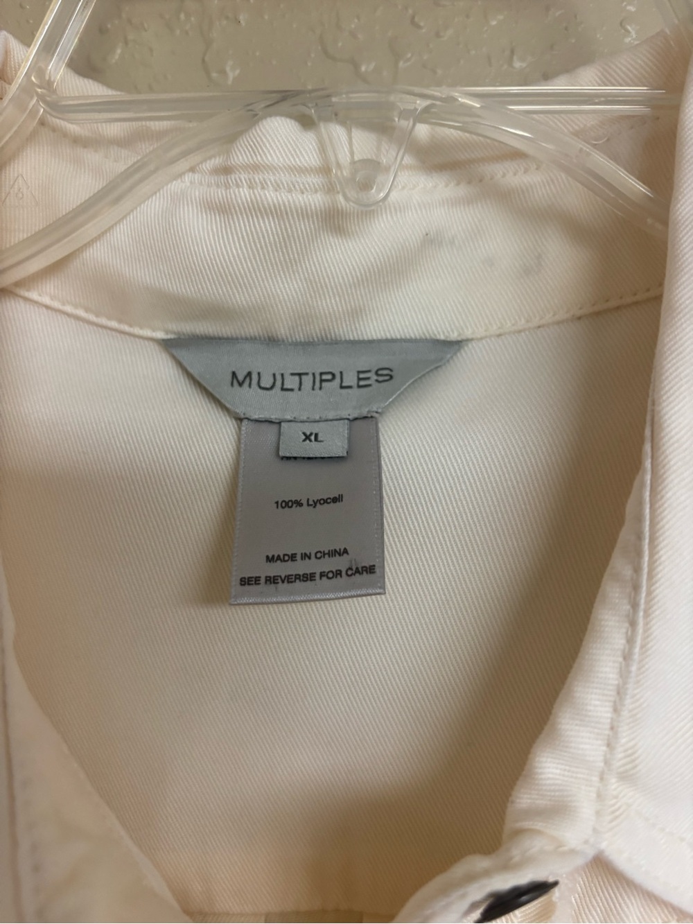 Multiples Cream Button-Up Shirt Jacket - Picture 3 of 3